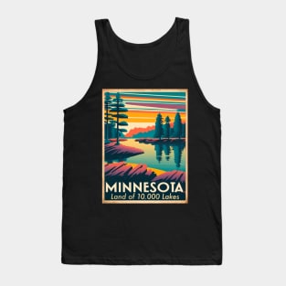 Minnesota Vintage Travel Poster Tank Top